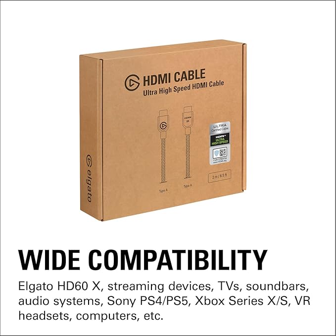 Elgato Ultra High Speed 2MTR HDMI Cable (10CAK9901)