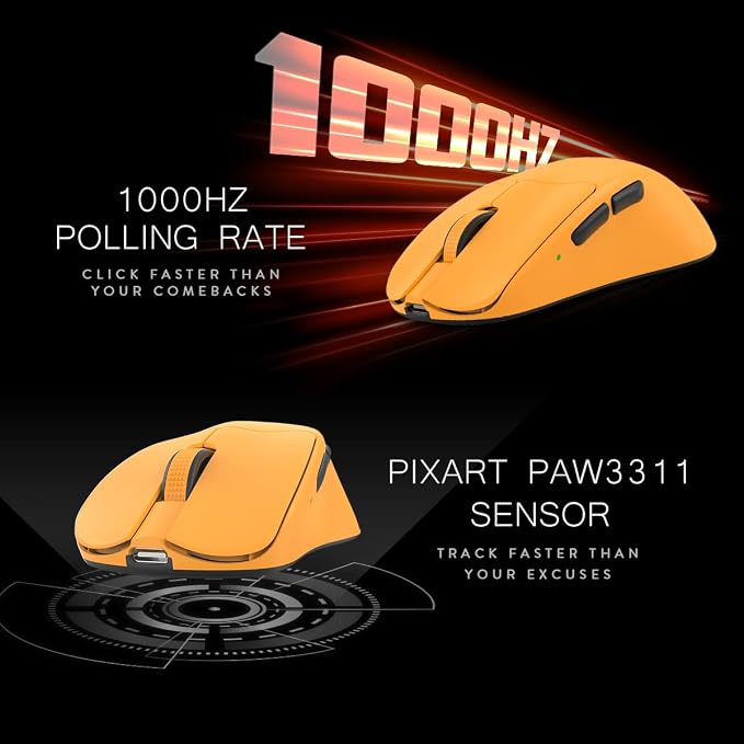 Cosmic Byte Ignis Wireless Tri-Mode Gaming Mouse CB Amber