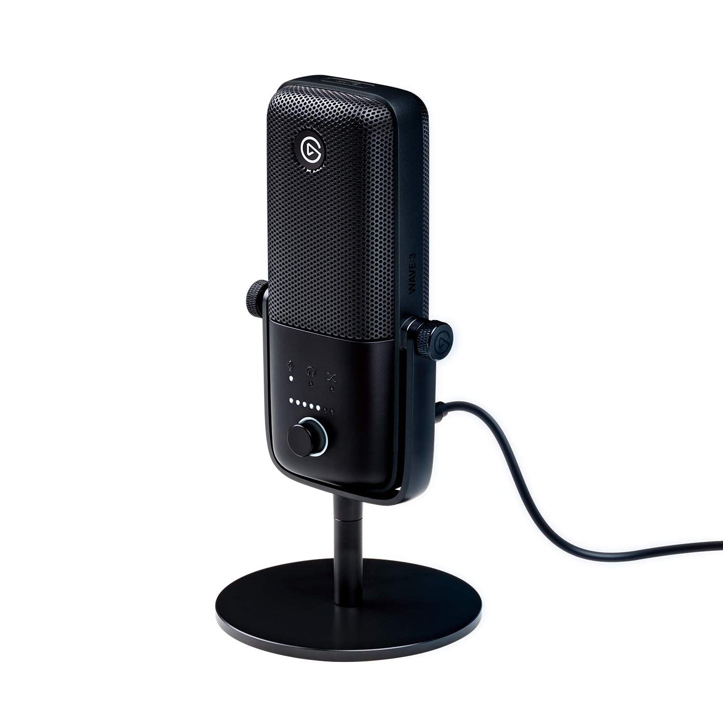 ELGATO WAVE:3 PREMIUM USB CONDENSER UNIDIRECTIONAL MICROPHONE AND DIGITAL MIXING SOLUTION, ANTI-CLIPPING TECHNOLOGY, CAPACITIVE MUTE, STREAMING AND PODCASTING 10MAB9901