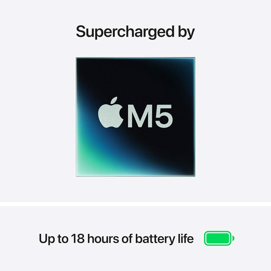 Apple 13-inch MacBook Air M5 chip with 10 core CPU and 8 core GPU, 16GB, 512GB SSD - Starlight