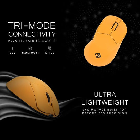 Cosmic Byte Ignis Wireless Tri-Mode Gaming Mouse CB Amber