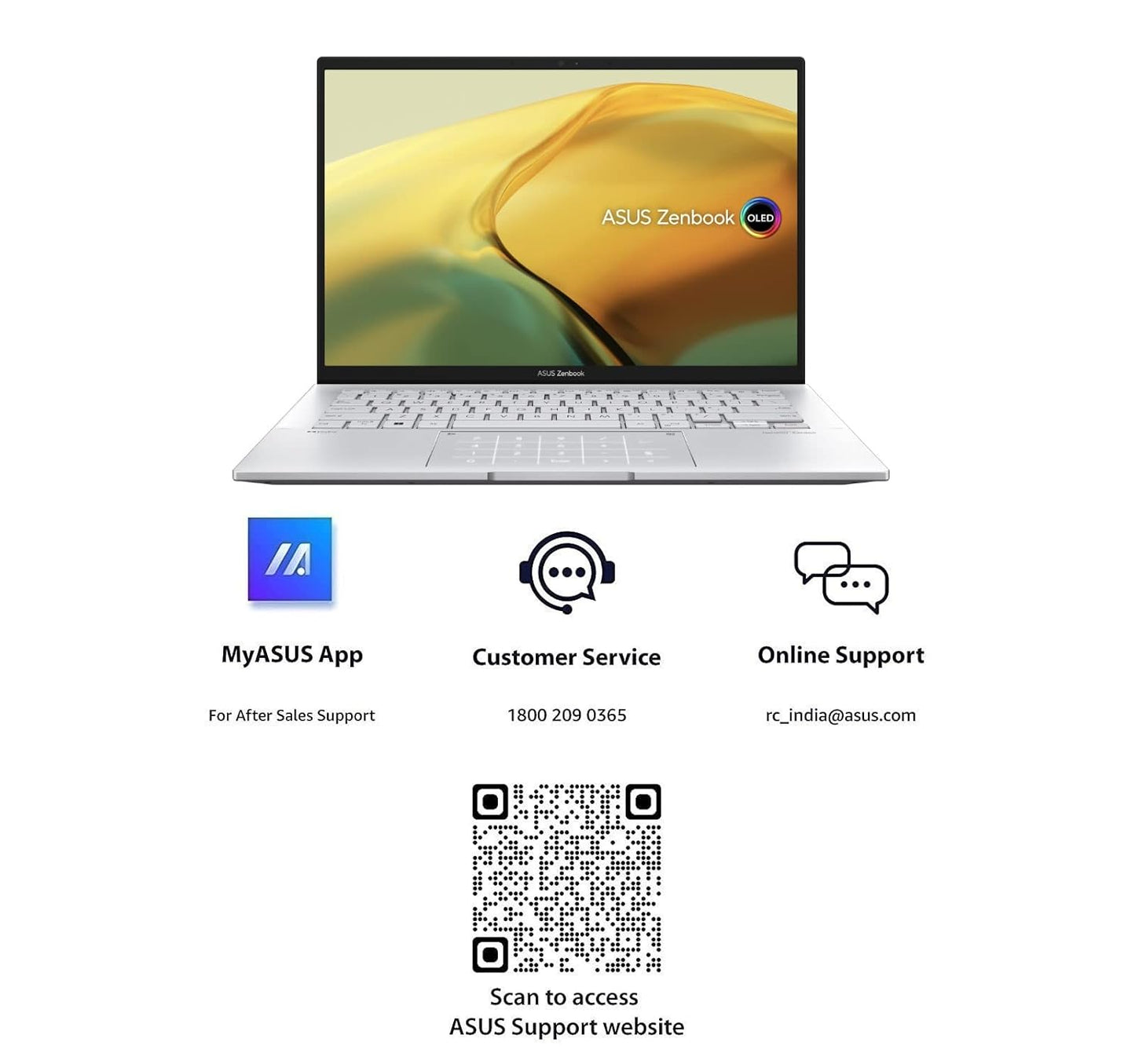 ASUS ZENBOOK 14 OLED (2023), INTEL CORE I7-1360P 13TH GEN, 14" (35.56 CM) 2.8K 90HZ OLED, THIN & LIGHT LAPTOP (16GB/512GB SSD/IRIS XE/WIN 11/OFFICE 2021/75W BATTERY/SILVER/1.39 KG), UX3402VA-KN742WS