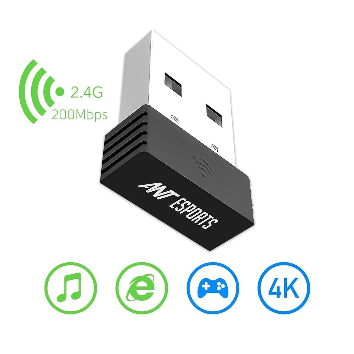 ANT ESPORTS AE200M 150 MBPS USB 2.0 WI-FI WIFI DONGLE FOR DESKTOP LAPTOP PC I 2.4GHZ