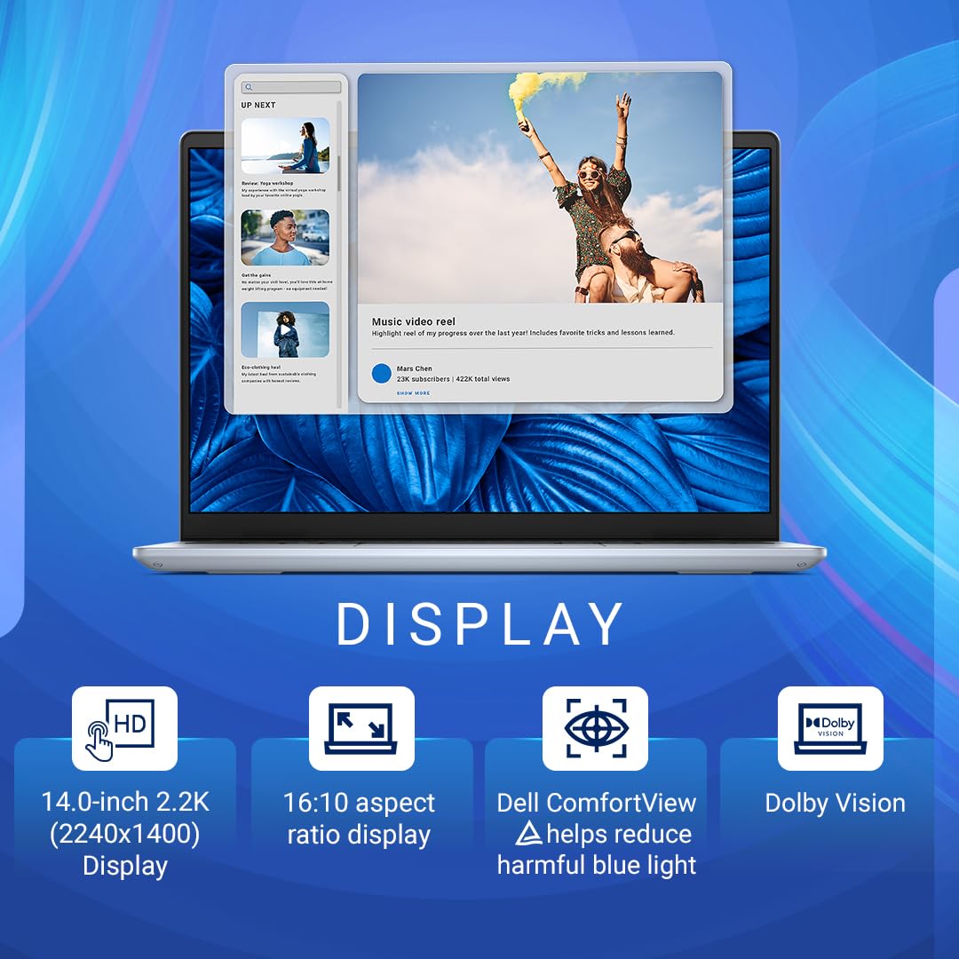 DELL INSPIRON 7440 PLUS [CI5-13420H 13TH GEN/16GB/512GB SSD/WIN11 HOME+MS24/14.0 INCH/INTEGRATED GRAPHICS /1 YEAR(S)/BLUE]