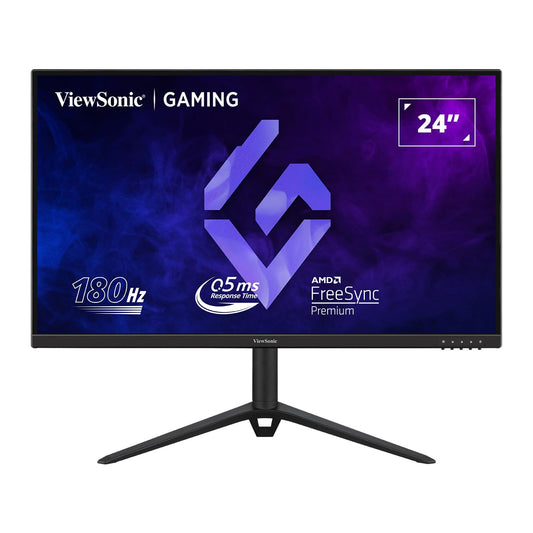 ViewSonic 60.96 Cm(24") FHD Fast IPS Gaming Monitor 180Hz,0.5ms, HDR10, AMD FreeSync Premium, Adaptive Sync & VESA clearMR, 2X Speaker, Hight Adjustable, Eye Care,104% sRGB, HDMI,DP-VX2428J