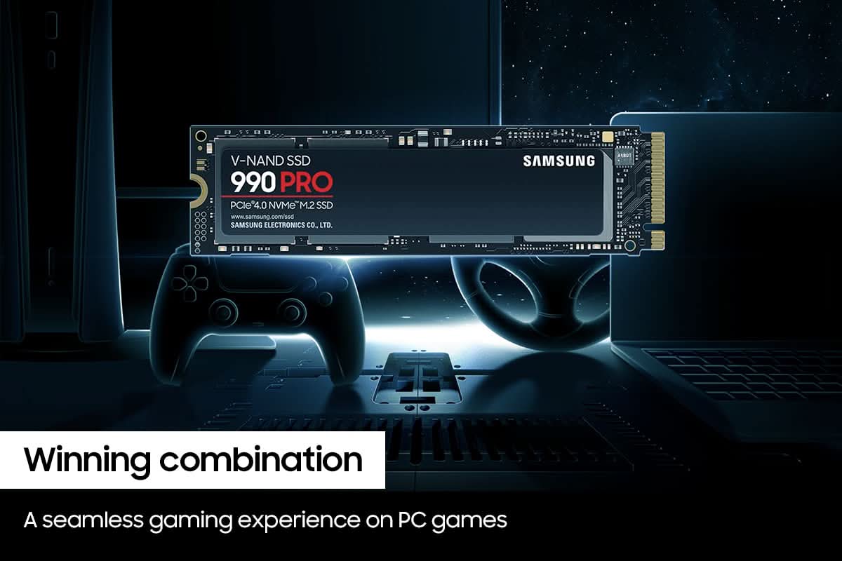 Samsung 990 PRO SSD 4TB - MZ-V9P4T0B, Black