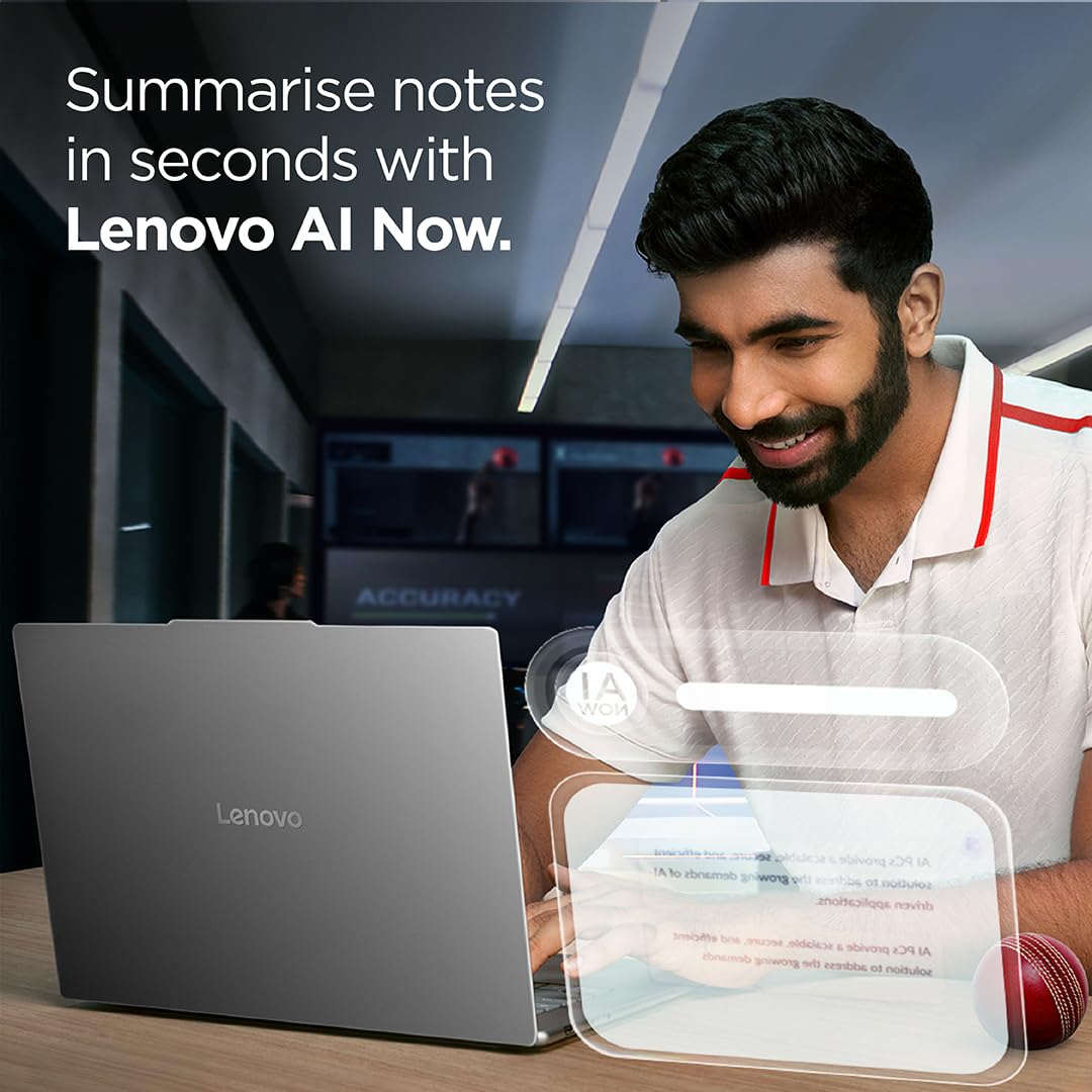 Lenovo Yoga Slim 7 Aura Edition Intel Core Ultra 5 228V,Copilot+ AI PC(32GB RAM/1TB SSD/14(35.5cm) WUXGA OLED AI Now/40 Tops/Windows 11/Office Home 2024/1Yr ADP/Grey/1.19Kg), 83JX001LIN AI Laptop