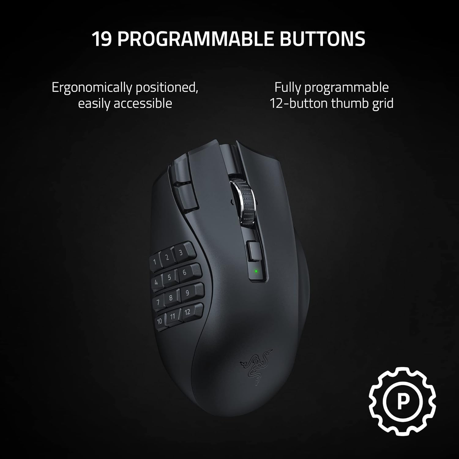 RAZER レイザー NAGA V2 HYPERSPEED RZ01-0360 Razer Naga V2 HyperSpeed Wireless MMO Gaming Mouse