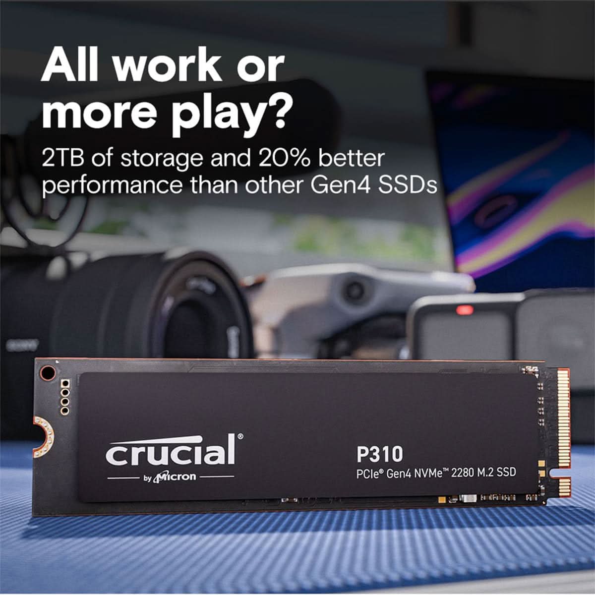 CRUCIAL P310 2TB PCIE GEN4 NVME M.2 SSD CT2000P310SSD8
