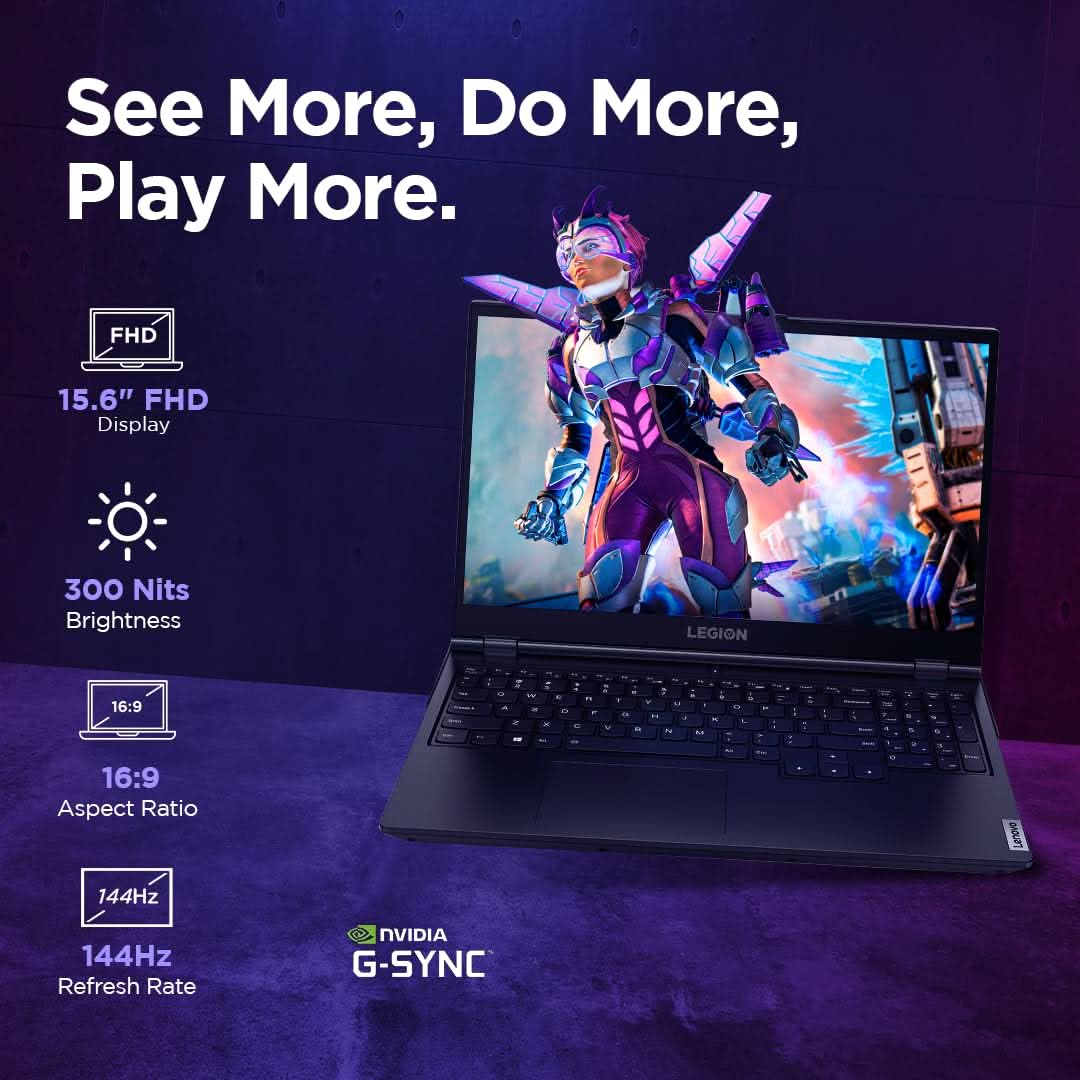 Lenovo Legion 5 2024 13Th Gencore Intel I7-13650HX|NVIDIA RTX 4060 8GB(24GB RAM/512GB SSD/15.6"(39.6Cm)/14Hz/FHD IPS/Windows 11/Office Home 2024/3 Month Game Pass/Grey/2.3Kg),83JJ0010IN Gaming Laptop