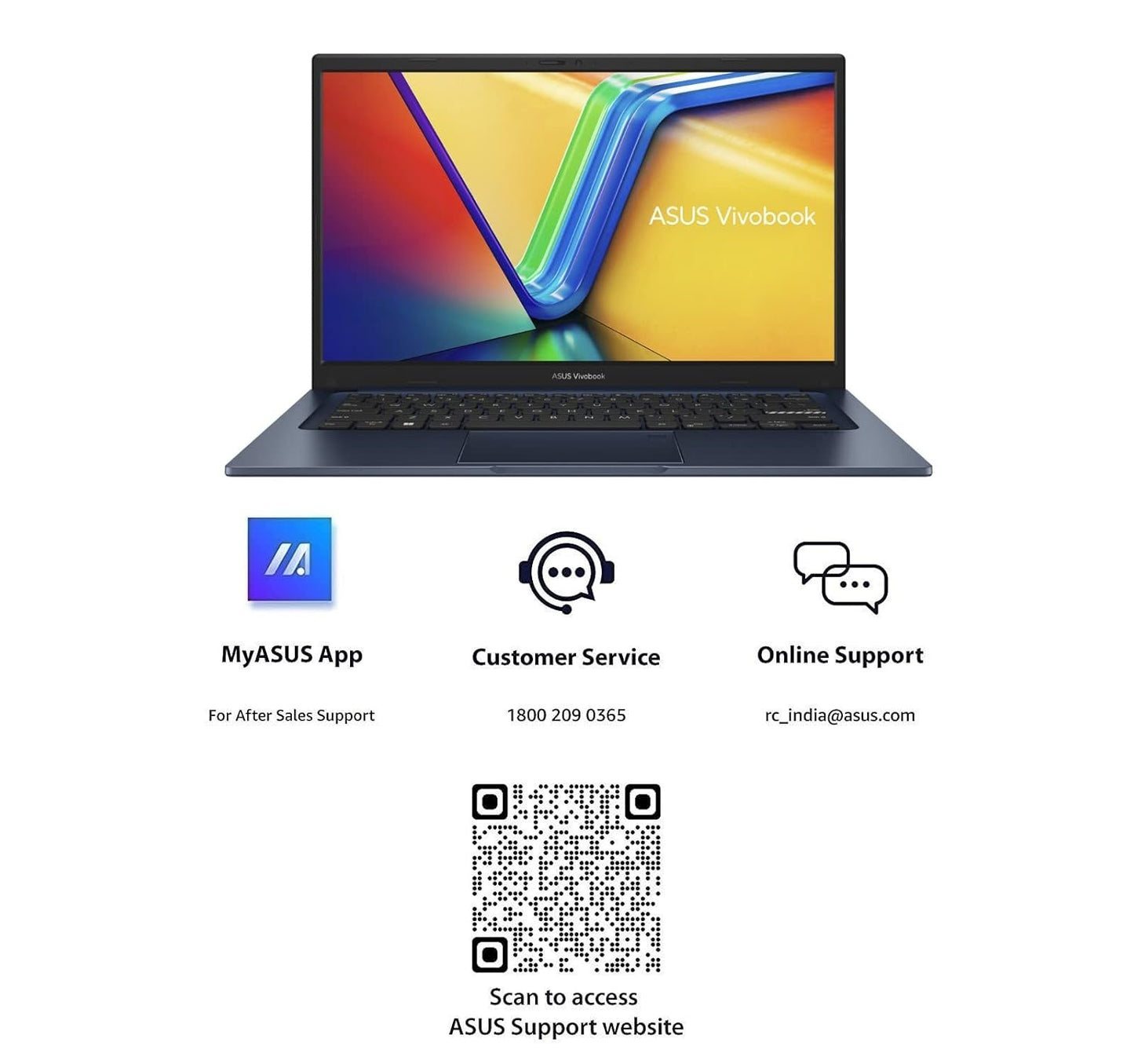 ASUS VIVOBOOK 14, 14" FHD (1920 X 1080), INTEL CORE I5-1334U PROCESSOR,(16GB RAM/512GB SSD/INTEL IRIS X? IGPU/WINDOWS 11/M365 BASIC (1YEAR)*/OFFICE HOME 2024/BLUE/1.40 KG),X1404VA-NK790WS