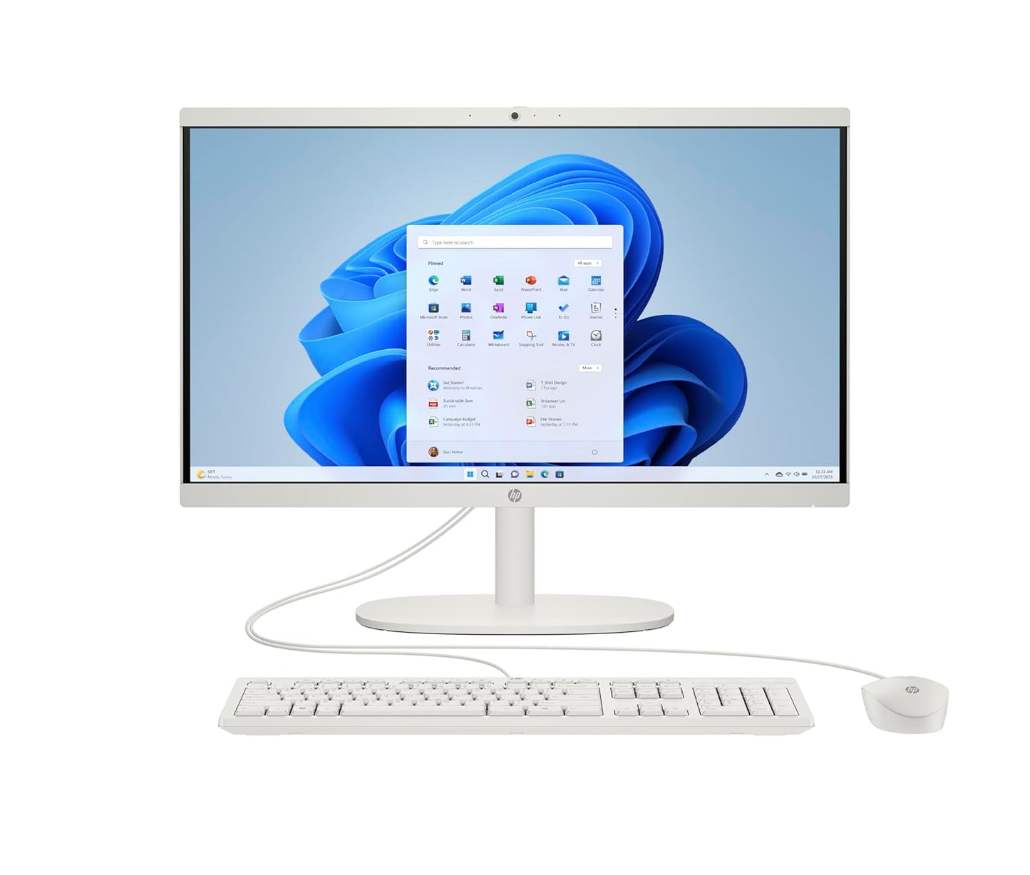 AIO HP 22 DG0153IN [N100- INTEL/8GB/512GB SSD/WIN11 HOME+MSO/22.0 INCH/INTEGRATED GRAPHICS /1 YEAR(S)/WHITE]