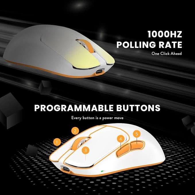 Cosmic Byte Velox 39g Ultra-Light Tri-Mode Gaming Mouse White
