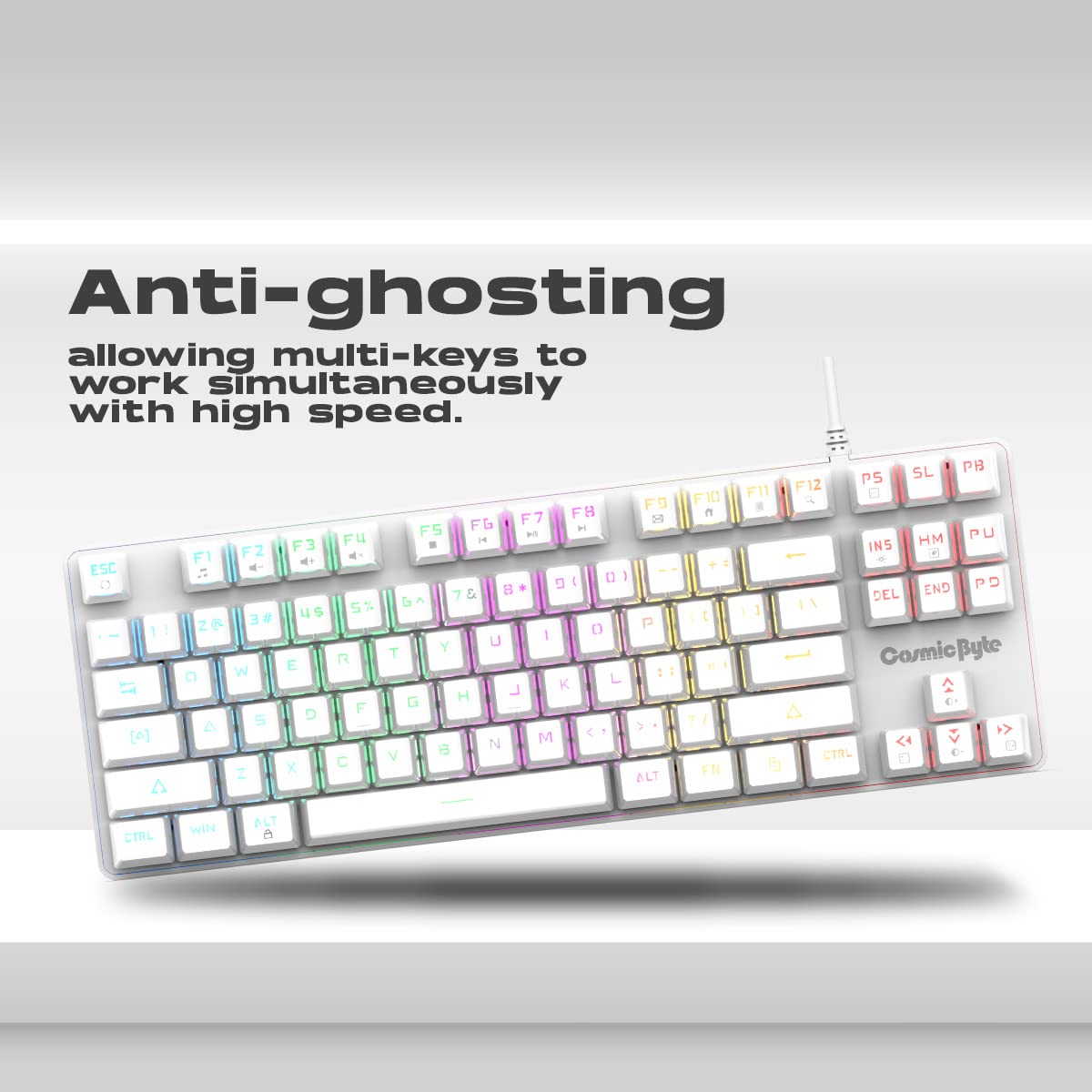 COSMIC BYTE CB-GK-37 FIREFLY (WHITE) GAMING KEYBOARD