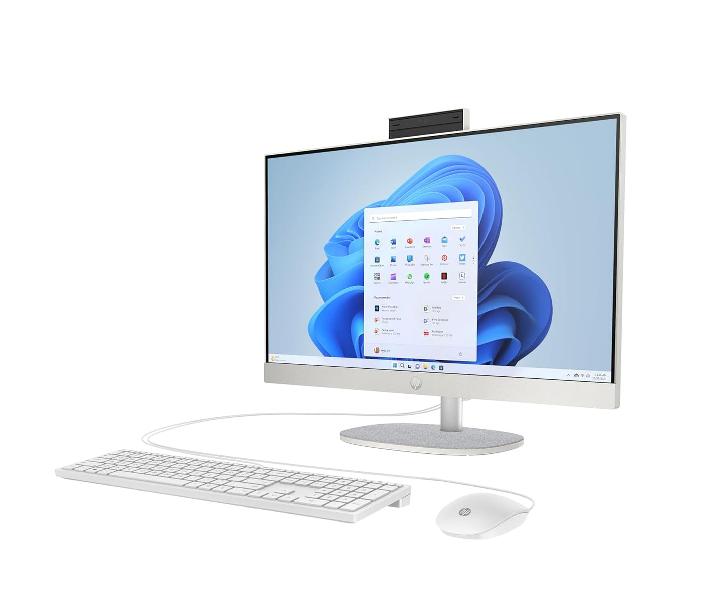 HP ALL-IN-ONE 24, 13TH GEN INTEL CORE I5-1335U,23.8INCH(60.5 CM),FHD,ANTI-GLARE,8 GB DDR4,512GB M.2 SSD, 510SP WHITE WIREESS KEYBOARD AND MOUSE COMBO,WINDOWS 11,SHELL WHITE,5.27KG,24-CR0051IN