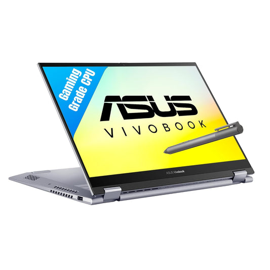 ASUS VIVOBOOK S 14 FLIP (2022), 14" (35.56 CMS) FHD+ 16:10 TOUCH, AMD RYZEN 5 5600H, 2-IN-1 LAPTOP (8GB/512GB SSD/INTEGRATED GRAPHICS/WINDOWS 11/OFFICE 2021/SILVER/1.5 KG), TN3402QA-LZ501WS