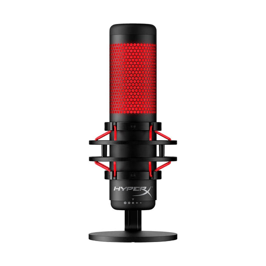 HYPERX QUADCAST - USB CONDENSER GAMING UNIDIRECTIONAL MICROPHONE, FOR PC, PS4 AND MAC, RED LED - BLACK (HX-MICQC-BK)