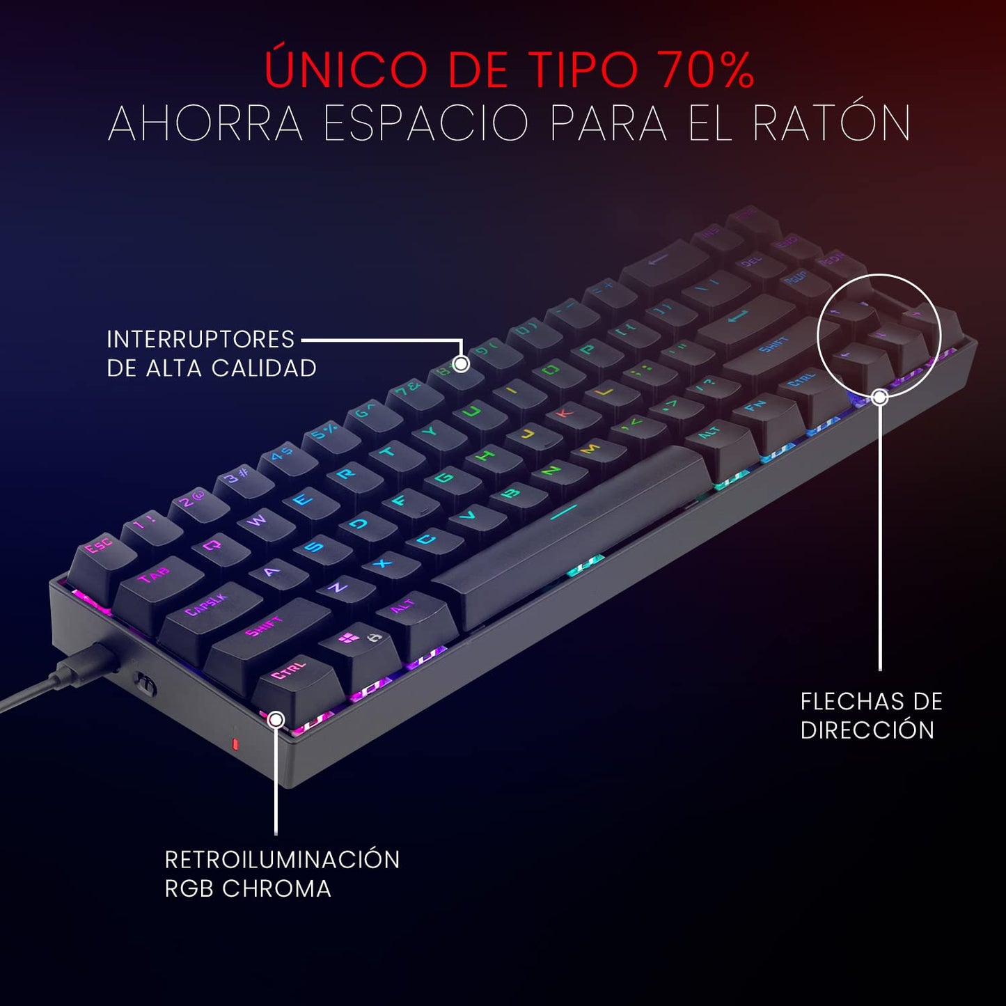 REDRAGON K599 DIEMOS (WIRED/WIRELESS) RED SWITCH
