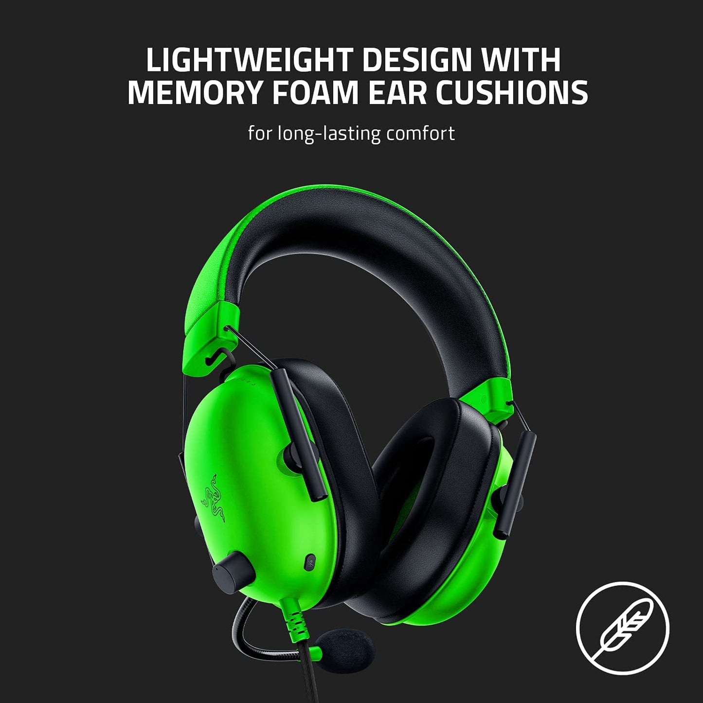 RAZER BLACKSHARK V2 X - WIRED GAMING HEADSET - GREEN