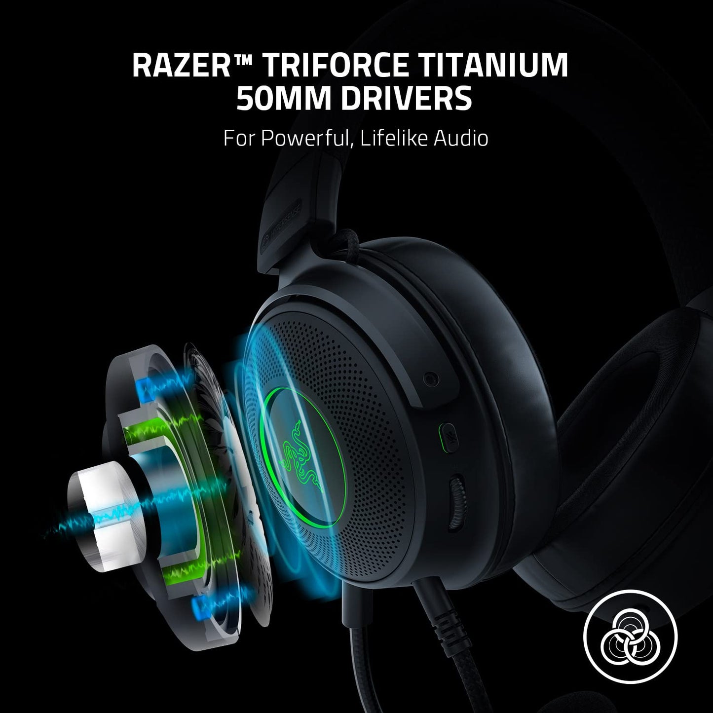 RAZER KRAKEN V3 HYPERSENSE - WIRED USB GAMING HEADSET WITH HAPTIC TECHNOLOGY - FRML PACKAGING