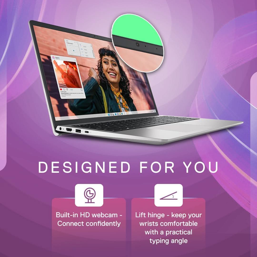 Dell Inspiron 15-3530 Laptop - 15.6 inch FHD, 13th Gen Intel Core i7-1355U, 16GB DDR4 RAM, 512GB SSD, Backlit Keyboard, Windows 11 Home, Platinum Silver, 1.62 Kg, 1 Year Onsite Hardware Service