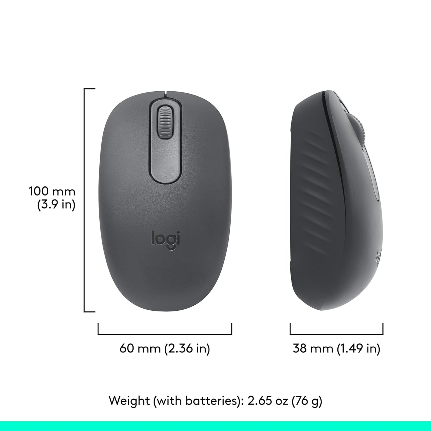 LOGITECH M196 BLUETOOTH WIRELESS MOUSE GRAPHITE