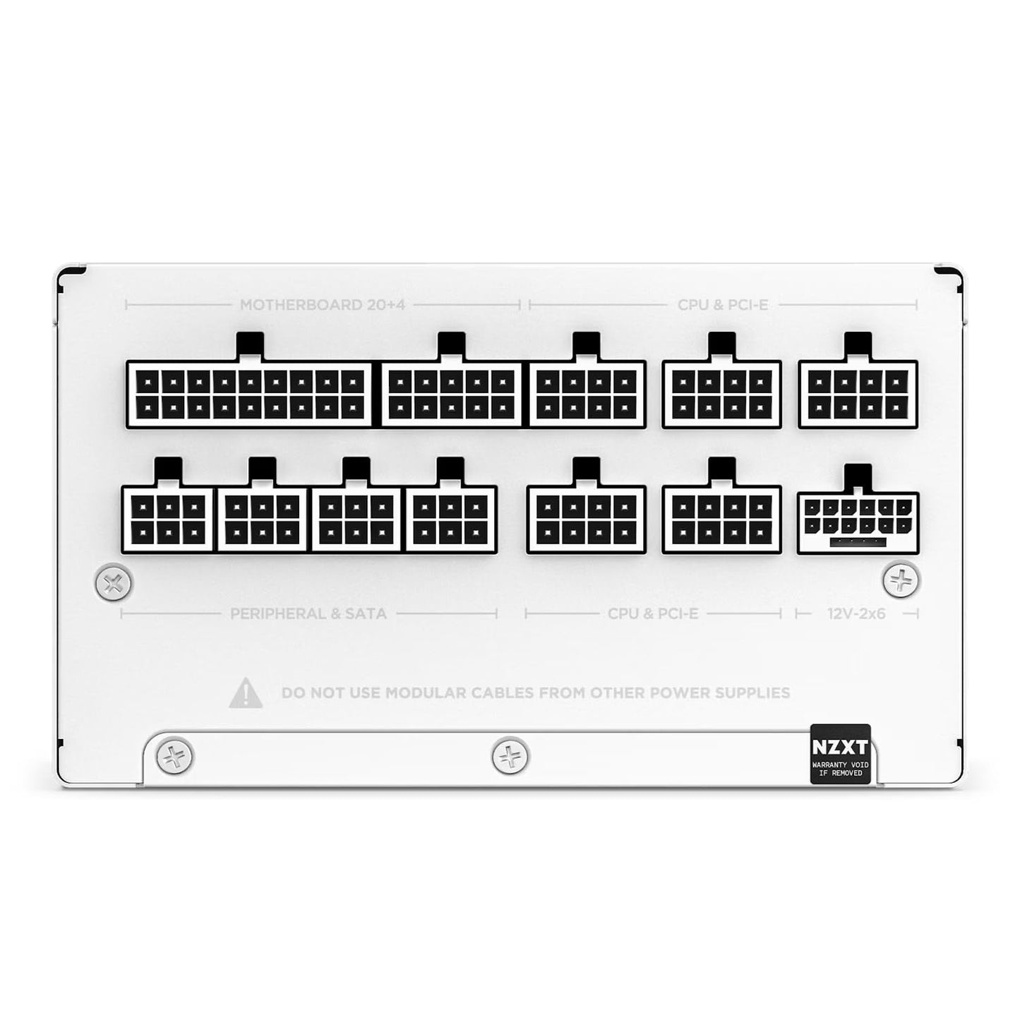 NZXT ATX 3.1 1200 WATT 80 PLUS GOLD FULLY MODULAR LOW-NOISE POWER SUPPLY, WHITE -PA-2G2BW-UK