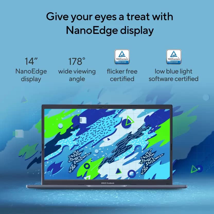 ASUS VIVOBOOK 14 (2022) CORE I5 12TH GEN - (8 GB/512 GB SSD/WINDOWS 11 HOME) X1402ZA-EK521WS THIN AND LIGHT LAPTOP (14 INCH, QUIET BLUE, 1.50 KG, WITH MS OFFICE)