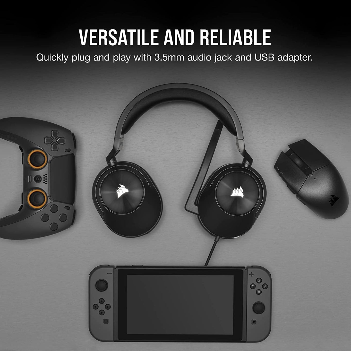 CORSAIR HS55 SURROUND HEADSET CARBON