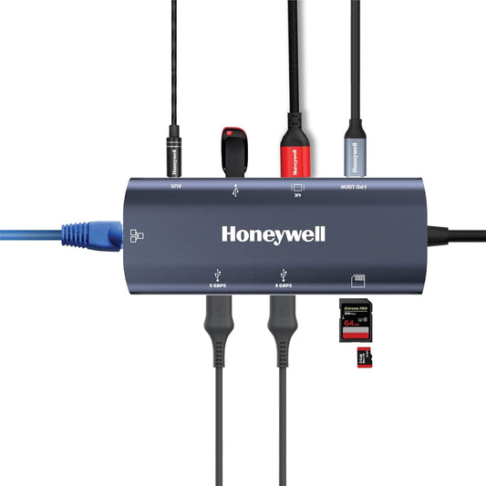 HONEYWELL NEW LAUNCH 9-IN-1 TYPE C DOCK WITH 4K HDMI, 1GBPS RJ45 ETHERNET PORT, 2XUSB 3.0, 1XUSB 2.0 & TYPE C 3.0 PD100W, SD & MICRO SD SLOT, AUDIO PORT FOR ALL TYPE C DEVICES- WINDOWS/MACBOOK