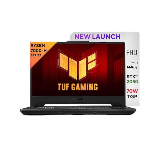 ASUS TUF Gaming A15, 15.6 inch (39.62cm) FHD 16:9 144Hz, AMD Ryzen 7 7435HS, Gaming Laptop (16 DDR5/512GB SSD/NVIDIA GeForce RTX 2050/Windows 11 Home/Graphite Black/2.30 Kg), FA506NFR-HN045W