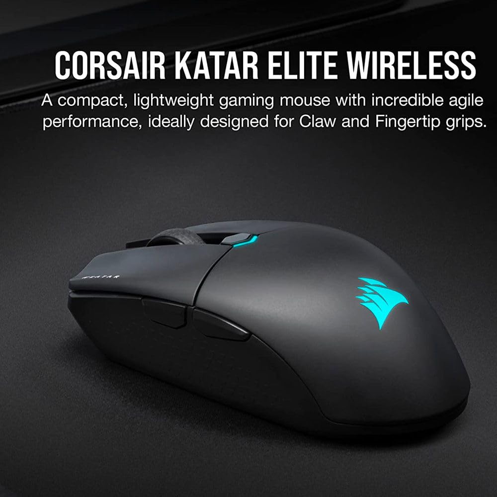 CORSAIR KATAR ELITE WIRELESS GAMING MOUSE BLACK 26000 DPI OPTICAL CH-931C111-AP