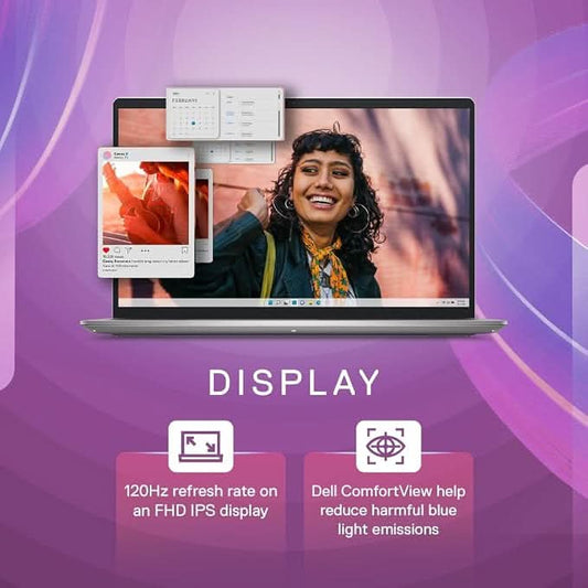 Dell 15 DC15250 Laptop, 13th Gen Intel Core i5-1334U, 8GB RAM, 512GB SSD, 15.6 Inch FHD Display, Windows 11, Microsoft Office 2024