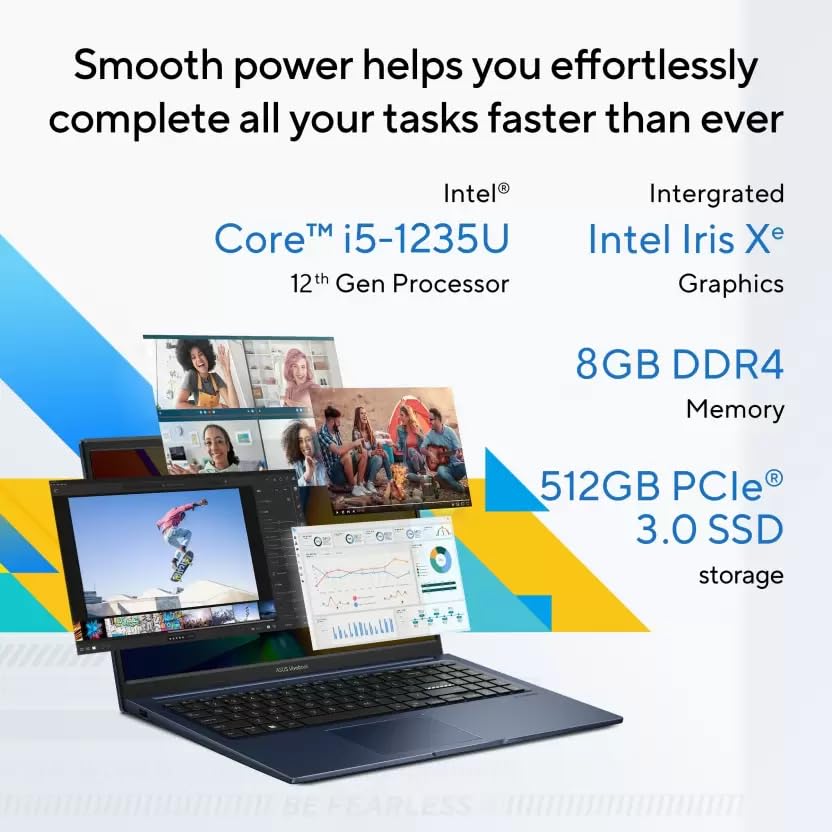 ASUS VIVOBOOK 15 X1504ZA-NJ549WS [CI5-1235U 12TH GEN/16GB/512GB SSD/WIN11 HOME+MSO/15.6 INCH/INTEGRATED GRAPHICS /1 YEAR(S)/BLUE/FPR]