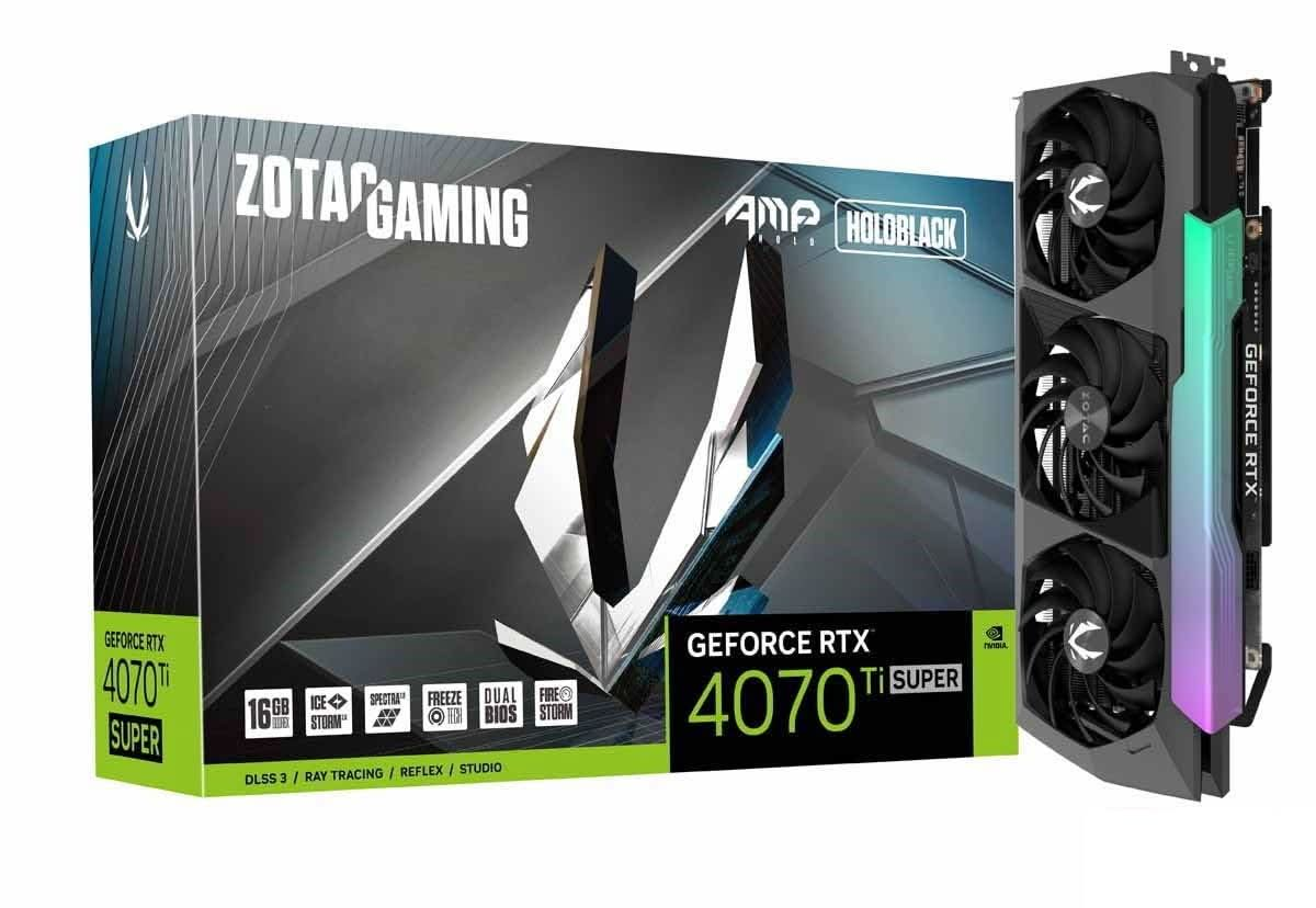 ZOTAC GEFORCE RTX 4070 TI SUPER AMP HOLO 16GB GDDR6