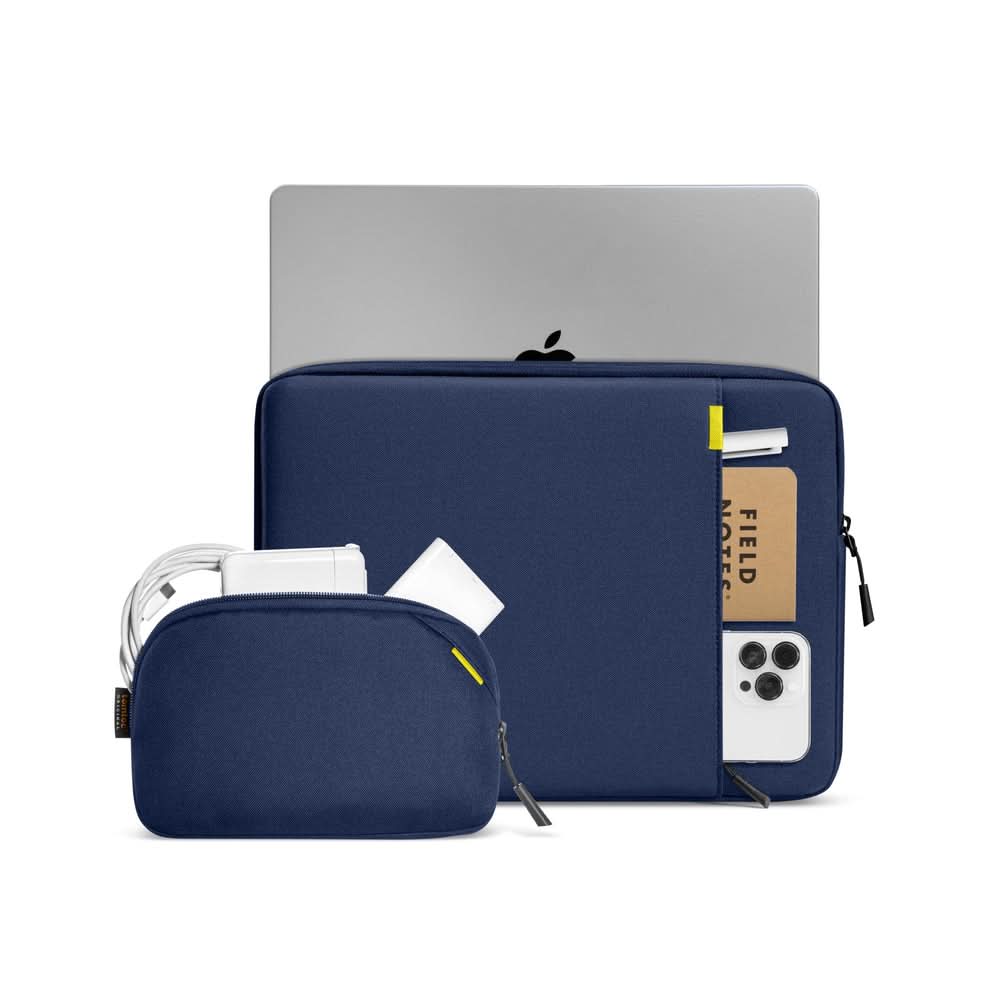 TOMTOC DEFENDER-A13 LAPTOP SLEEVE KIT 16 INCH-NAVY BLUE– Vishal Peripherals