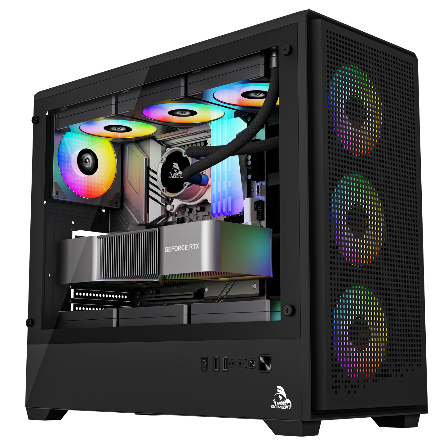 TAG Gamerz Nebula Gaming Mid Tower Cabinet Black