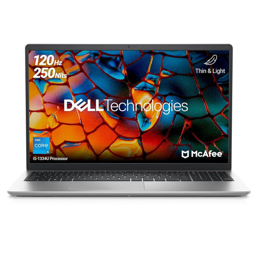 Dell Inspiron 3530 Laptop, 13th Gen Intel Core i5-1334U Processor, 16GB, 512GB SSD, 15.6"(39.62cm) FHD 120Hz 250 nits, Backlit KB, Windows 11 + MSO'24 & 15 Month McAfee, Silver, Thin & Light- 1.62kg