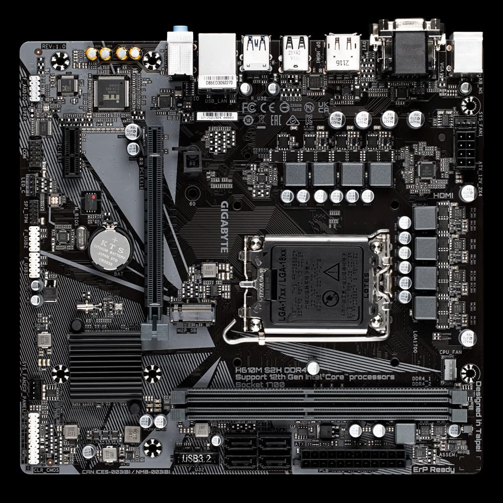 GIGABYTE GA-H610M-S2 DDR4 INTEL LGA1700 MOTHERBOARD