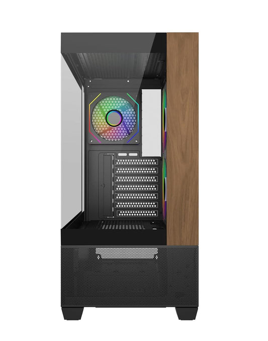 Cooler Master Elite 690 Wood Computer Case- Black