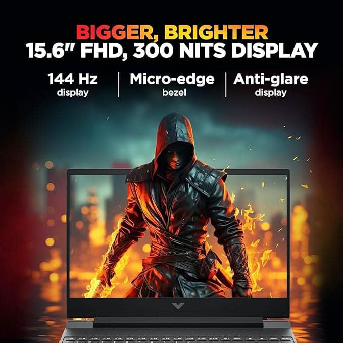 HP Victus, Intel Core 7 240H, 8GB RTX 5050, 24GB DDR5(Upgradeable) 1TB SSD, FHD, 144Hz, 300 nits, IPS, 15.6''/39.6cm, Win11, M365 Office24, Mica Silver, 2.29kg, fa2409TX, RGB Backlit, Gaming Laptop