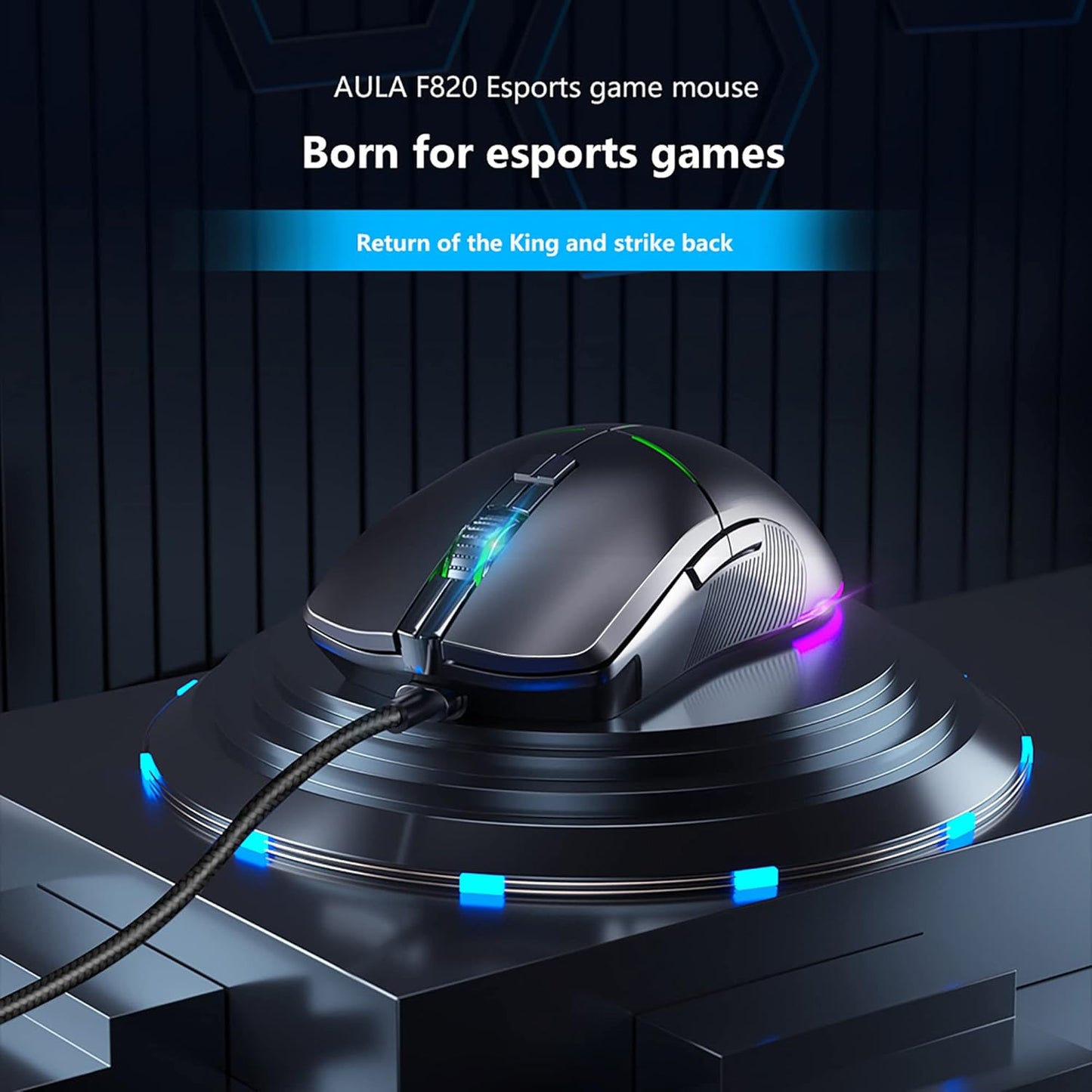 AULA F820 GAMING MOUSE BLACK