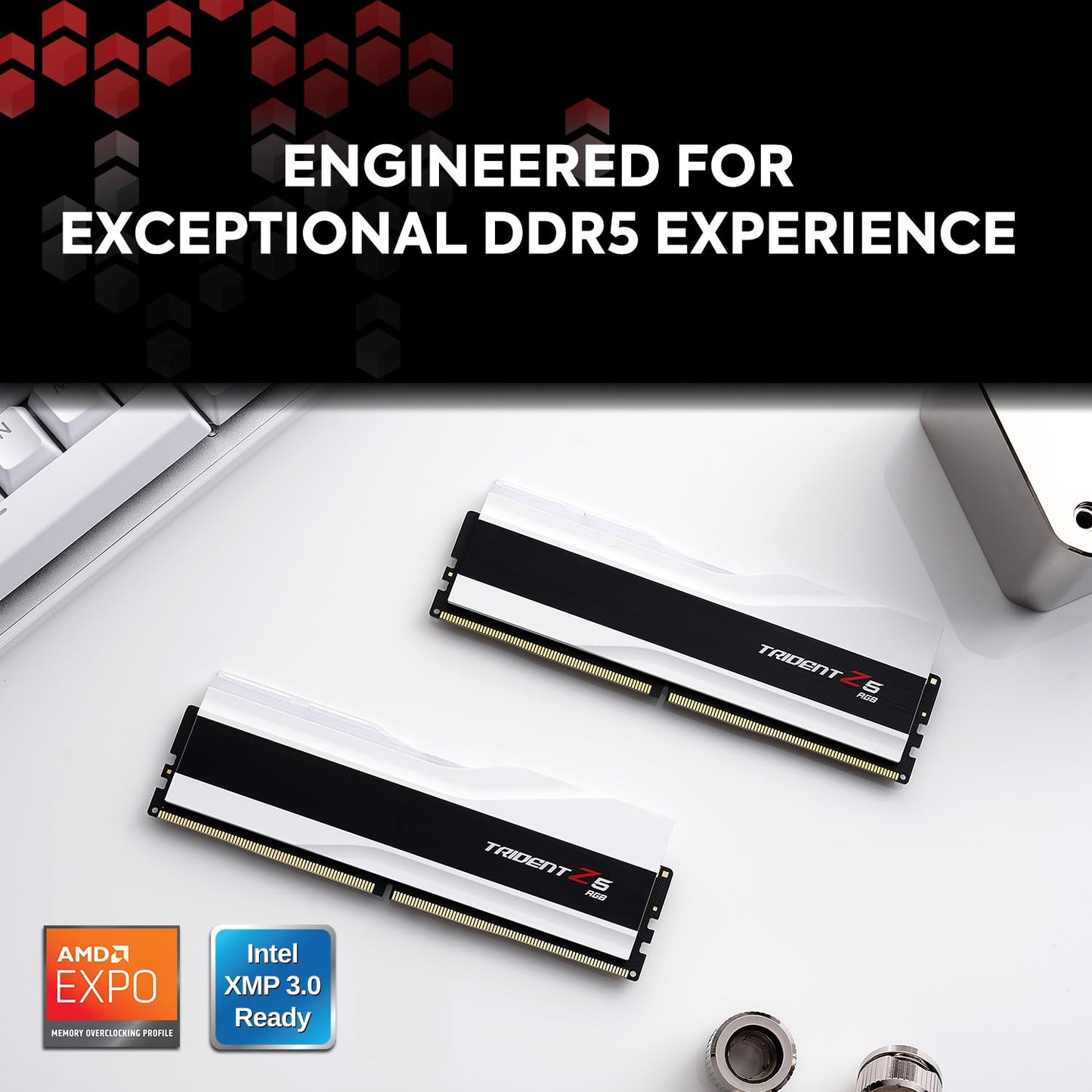 GSKILL TRIDENT Z5 RGB 32GB (2*16GB) DDR5 6000 MHZ CL36 RAM - F5-6000J3636F16GX2-TZ5RW