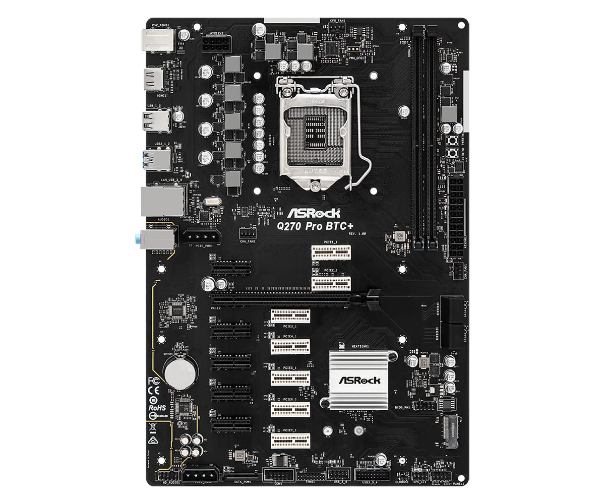 ASRock Q270 PRO BTC+ DDR4 Intel 1151 ATX Motherboard