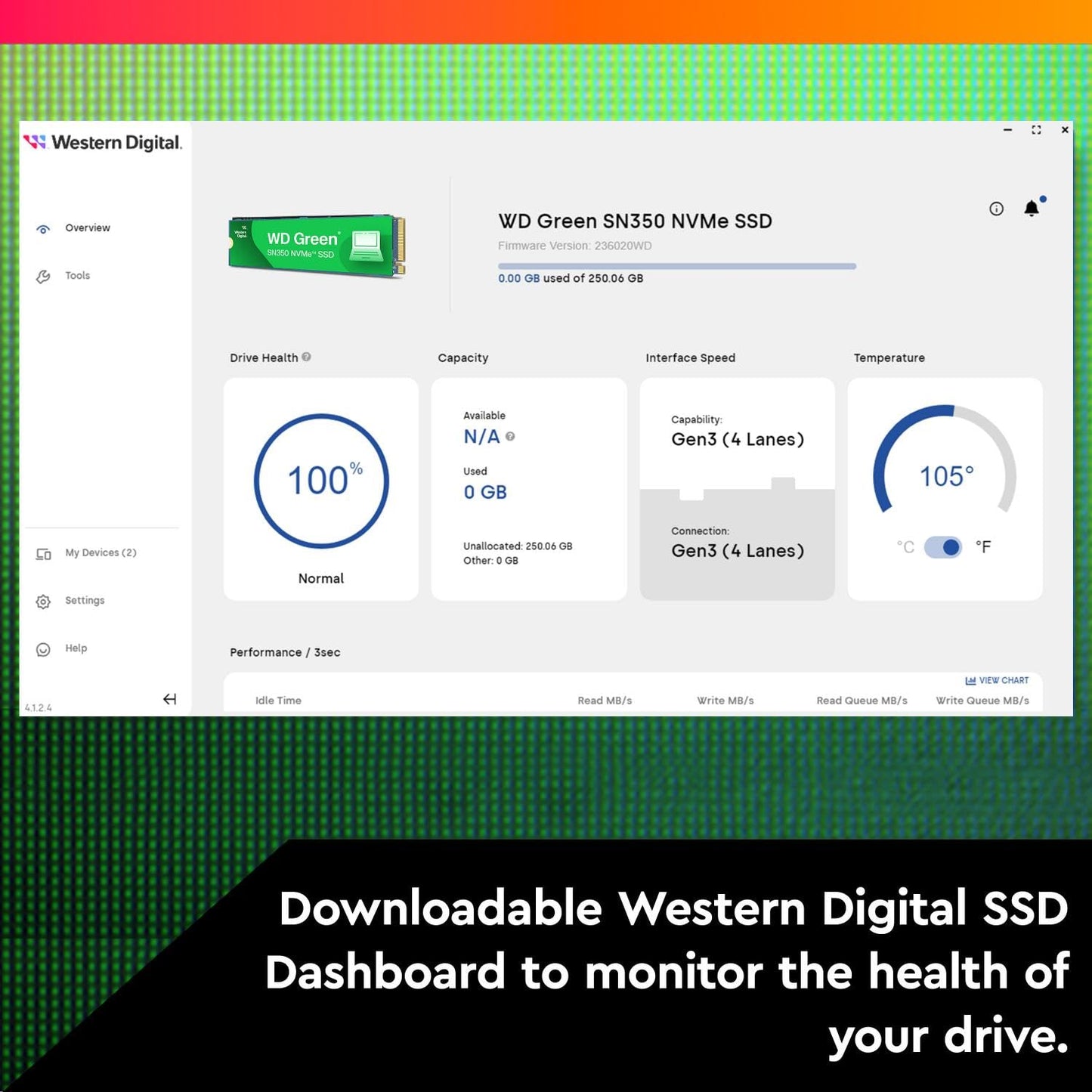 WESTERN DIGITAL GREEN SN350 NVME 250GB - WDS250G2G0C