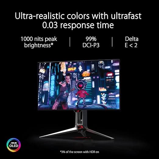 ASUS ROG Swift 27 Inch OLED DSC Gaming Monitor