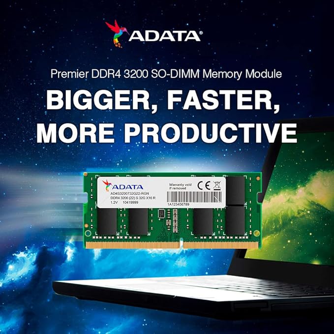 ADATA PREMIER 32GB (1X32GB) 3200 MHZ CL22 SO-DIMM LAPTOP RAM (AD4S3200