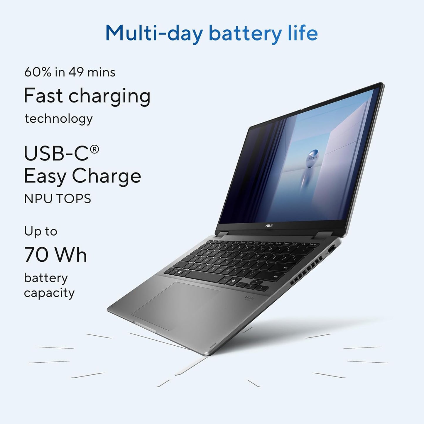 ASUS VIVOBOOKFLIP OLED TP3407SA-QL025WS [ULTRA7-256V 14TH GEN/16GB/512GB SSD/WIN11 HOME+MSO/14.0 INCH TOUCH/INTEGRATED GRAPHICS /1 YEAR(S)/GREY]