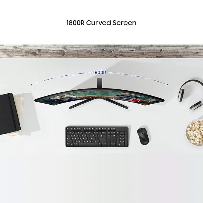 Samsung 27 Inch Game Mode, EyeSaver Mode FHD Curved Monitor