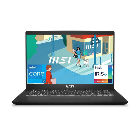 MSI MODERN 14 C13M-436IN 9S7-14J112-436 [CI5-1335U 13TH GEN/16GB/512GB SSD/WIN11 HOME/14.0 INCH/INTEGRATED GRAPHICS /1 YEAR(S)/BLACK]